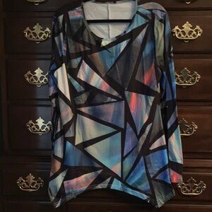 Geometric Multicolor Women's Top